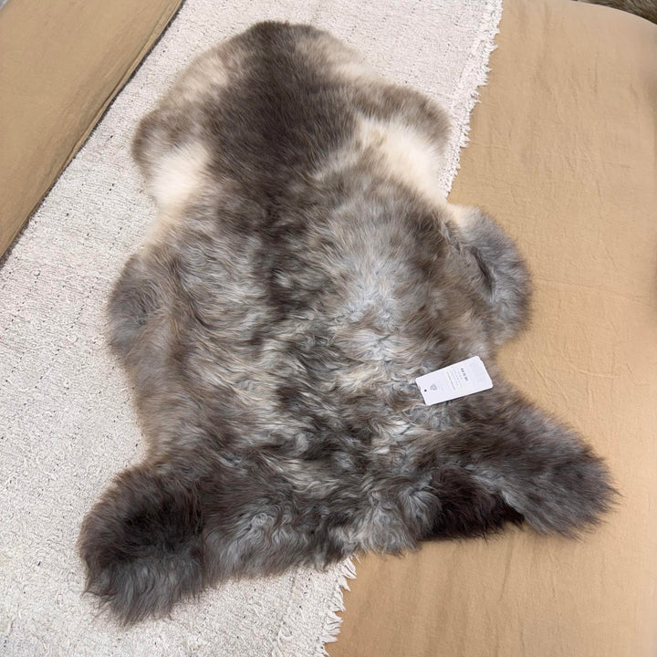 Rug Long Wool Natural Black 90cm - #1