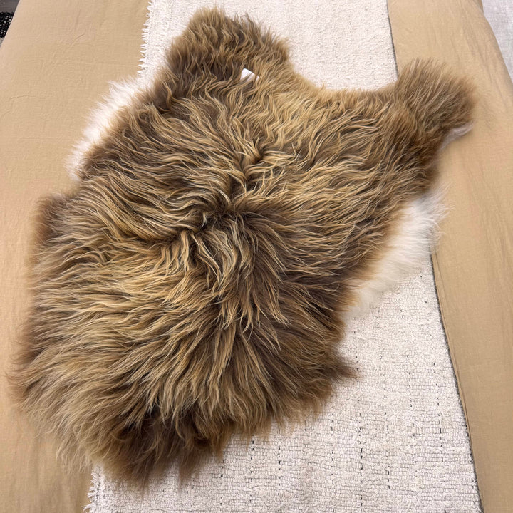 Rug Long Wool Ice Natural Rusty Brown 100cm #2