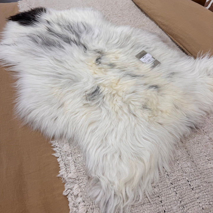 Rug Long Wool Lhasa Natural Black 100cm