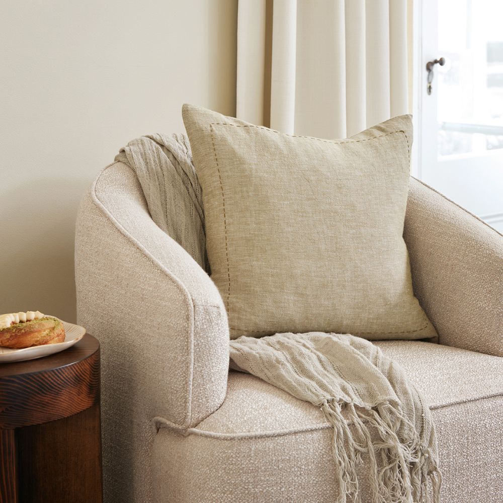 Aira Linen Throw - Pistachio 130x200cm