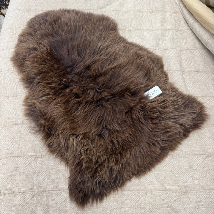 Rug Long Wool New Zealand 90cm - Natural Brown #3