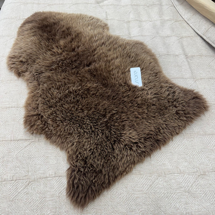 Rug Long Wool New Zealand 90cm - Natural Brown #1