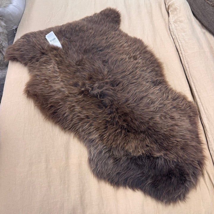 Rug Long Wool New Zealand 90cm - Natural Brown #1