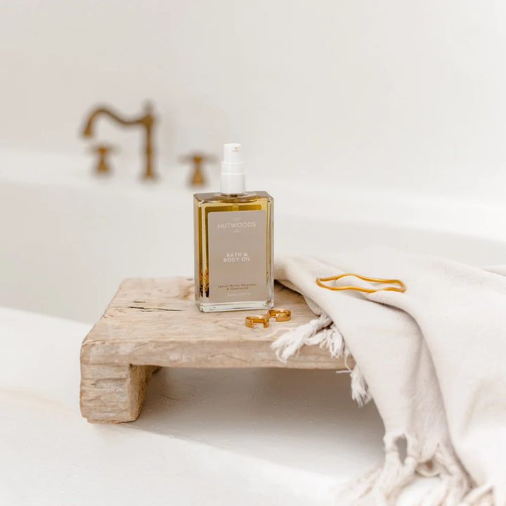 Bath & Body Oil - Lemon Myrtle, Bergamot & Cedarwood - Hutwoods