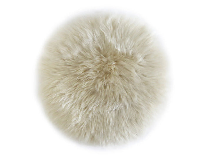 Cushion Long Wool Circle Seat Pad 37cm - Frappe