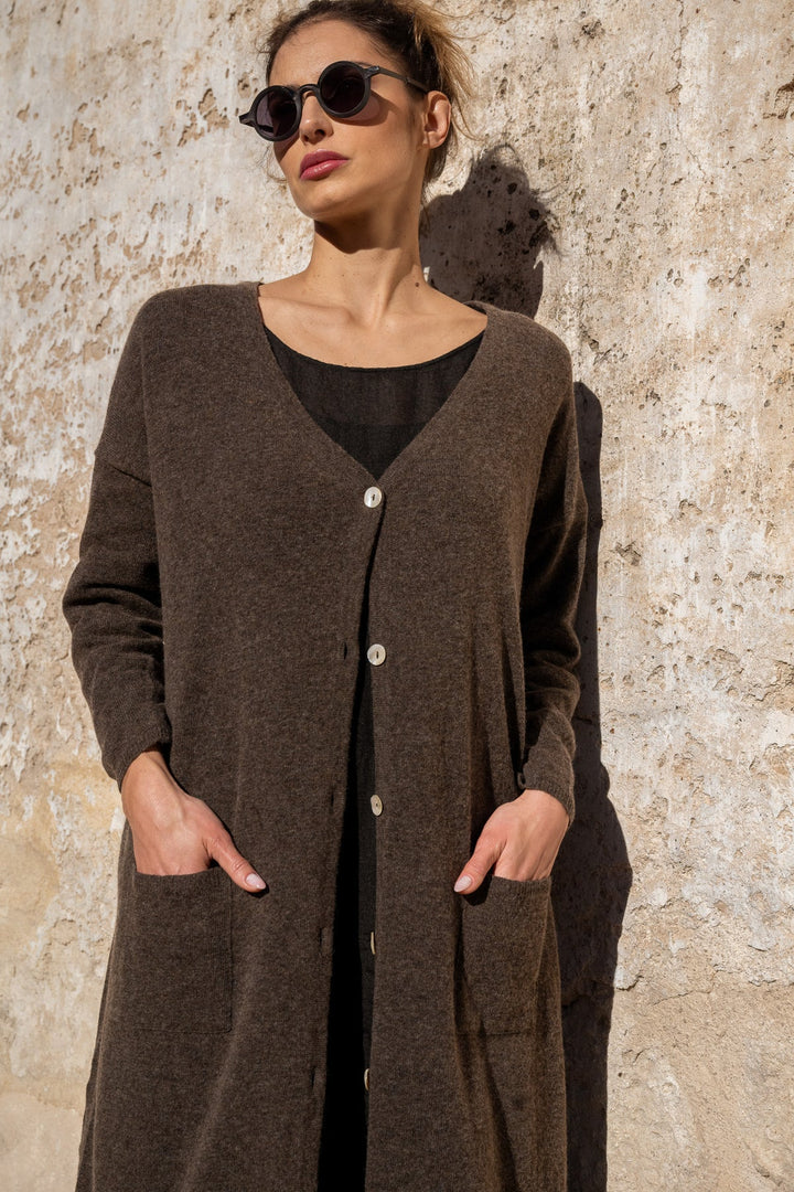 MegbyDesign - Ellery Cardigan Wool Chocolate