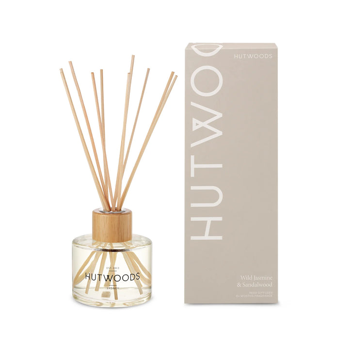 Wild Jasmine & Sandalwood Reed Diffuser - Hutwoods