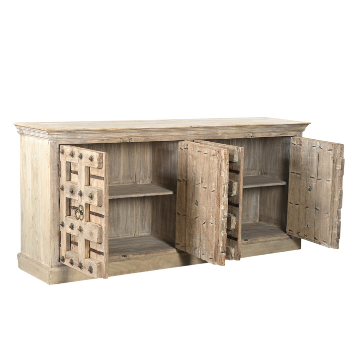 'Mirai' Vintage Indian 4 Door Sideboard