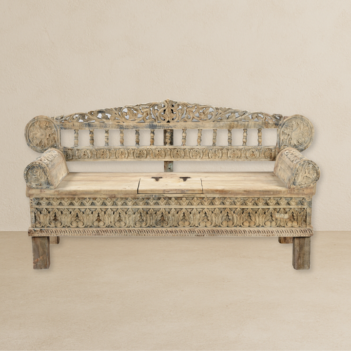 'Surya' Vintage Indian Daybed with Storage