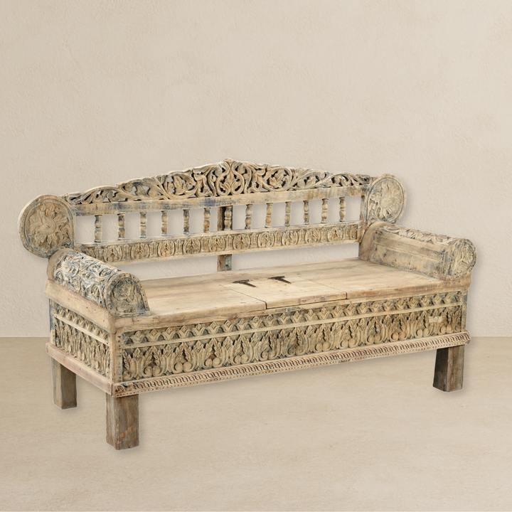 'Surya' Vintage Indian Daybed with Storage