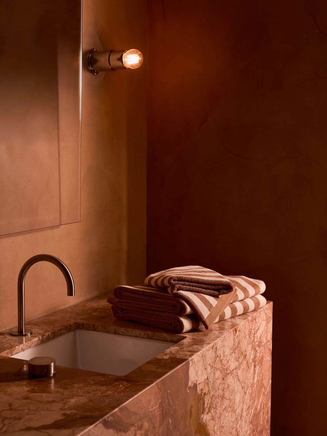 Raye Terracotta Towel Collection