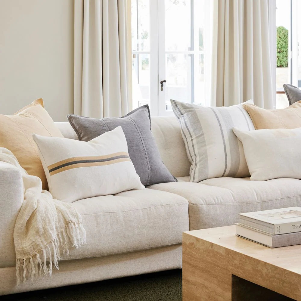 Aira Linen Throw - Off White 130x200cm