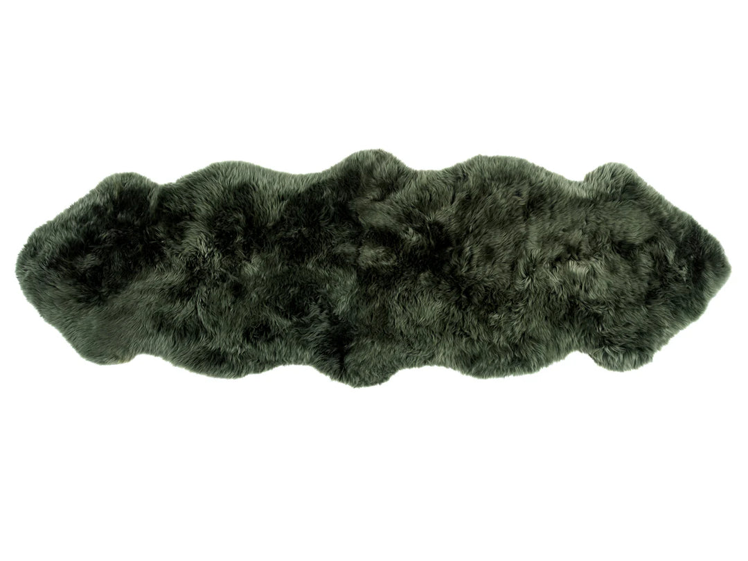 Rug Long Wool Double - Woodland Green