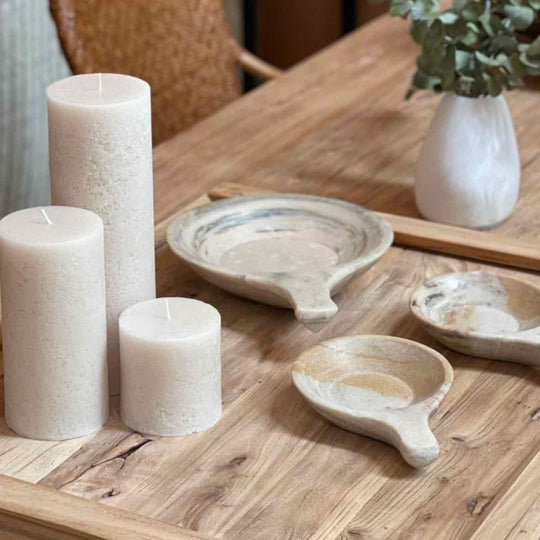 XL Textured Candle Trio - Sandstone