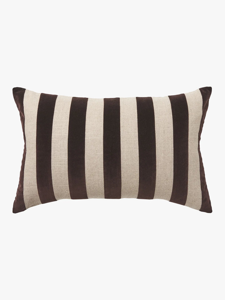 Etro Chocolate Stripe Cushion - 65x40cm