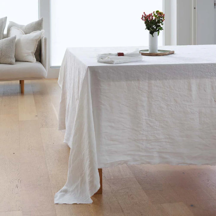 Linen Tablecloth White