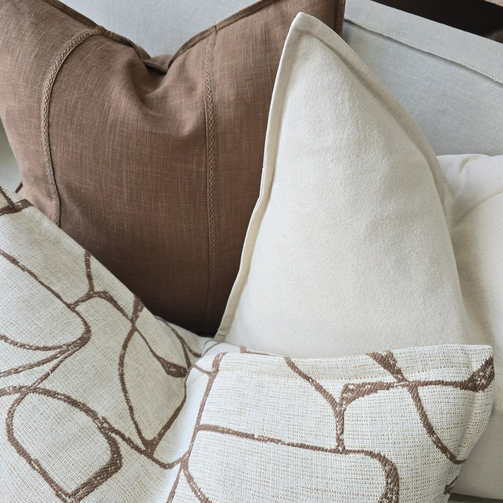 Eveleigh Linen Cotton Cushion 40x60cm Lumbar - Stone