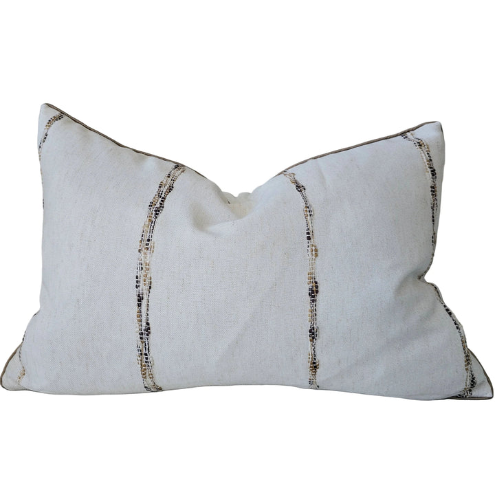 Serene Cushion 40x60cm Lumbar - Brown Stripe, Cream
