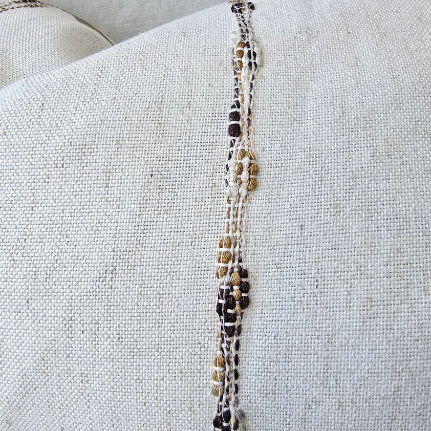 Serene Cushion 40x60cm Lumbar - Brown Stripe, Cream